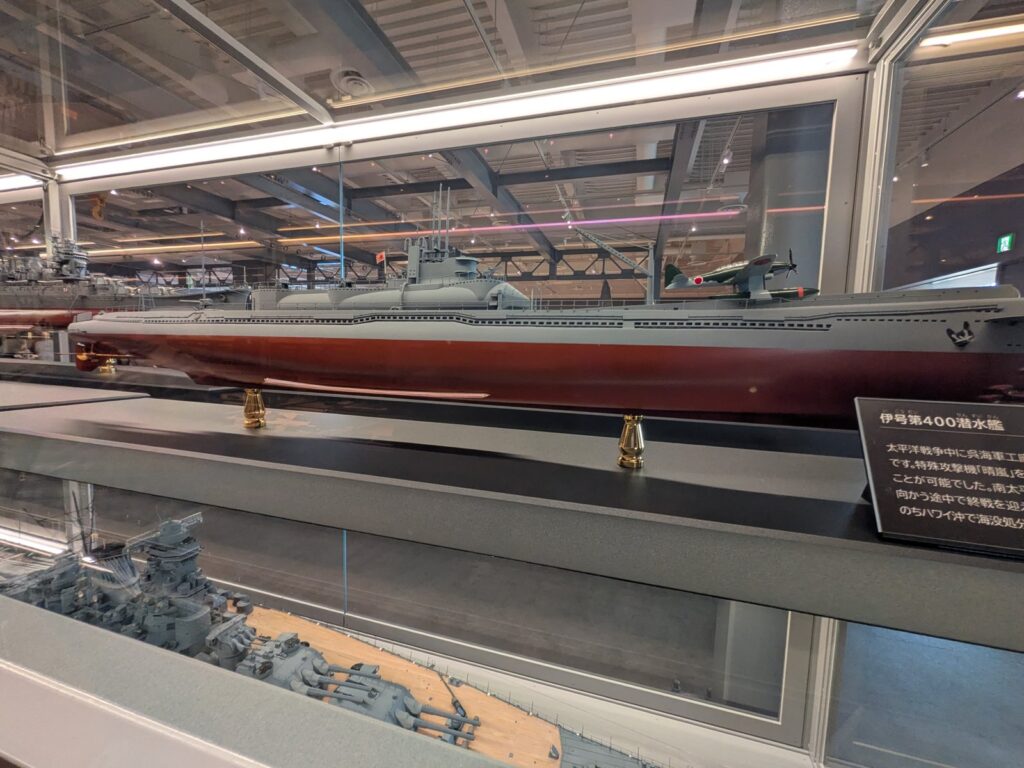 大和ミュージアム3階に展示された伊号第400潜水艦の模型