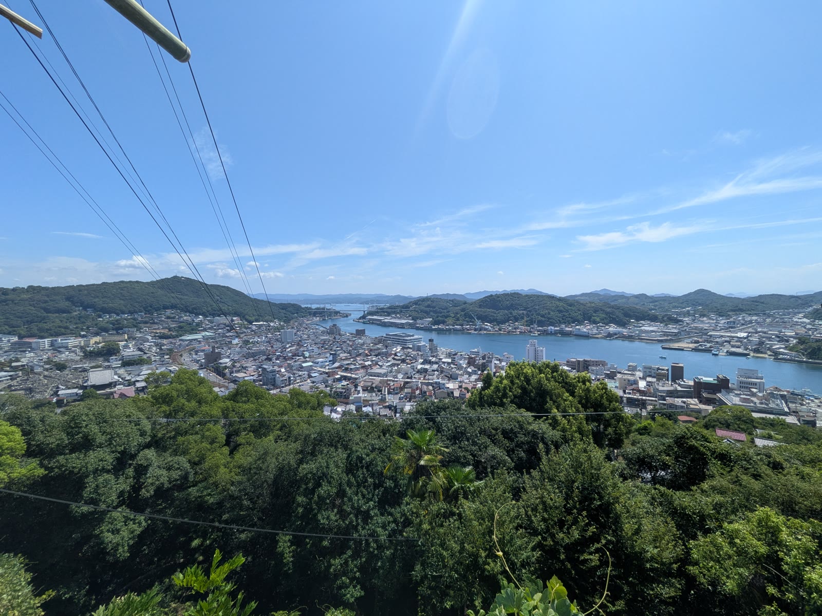 千光寺山から見た尾道の町並みと尾道水道
