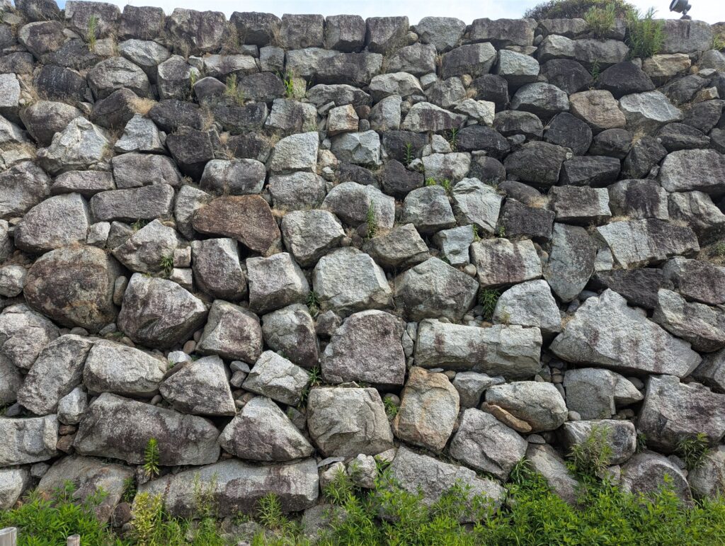 富山城址公園に残る富山城の石垣